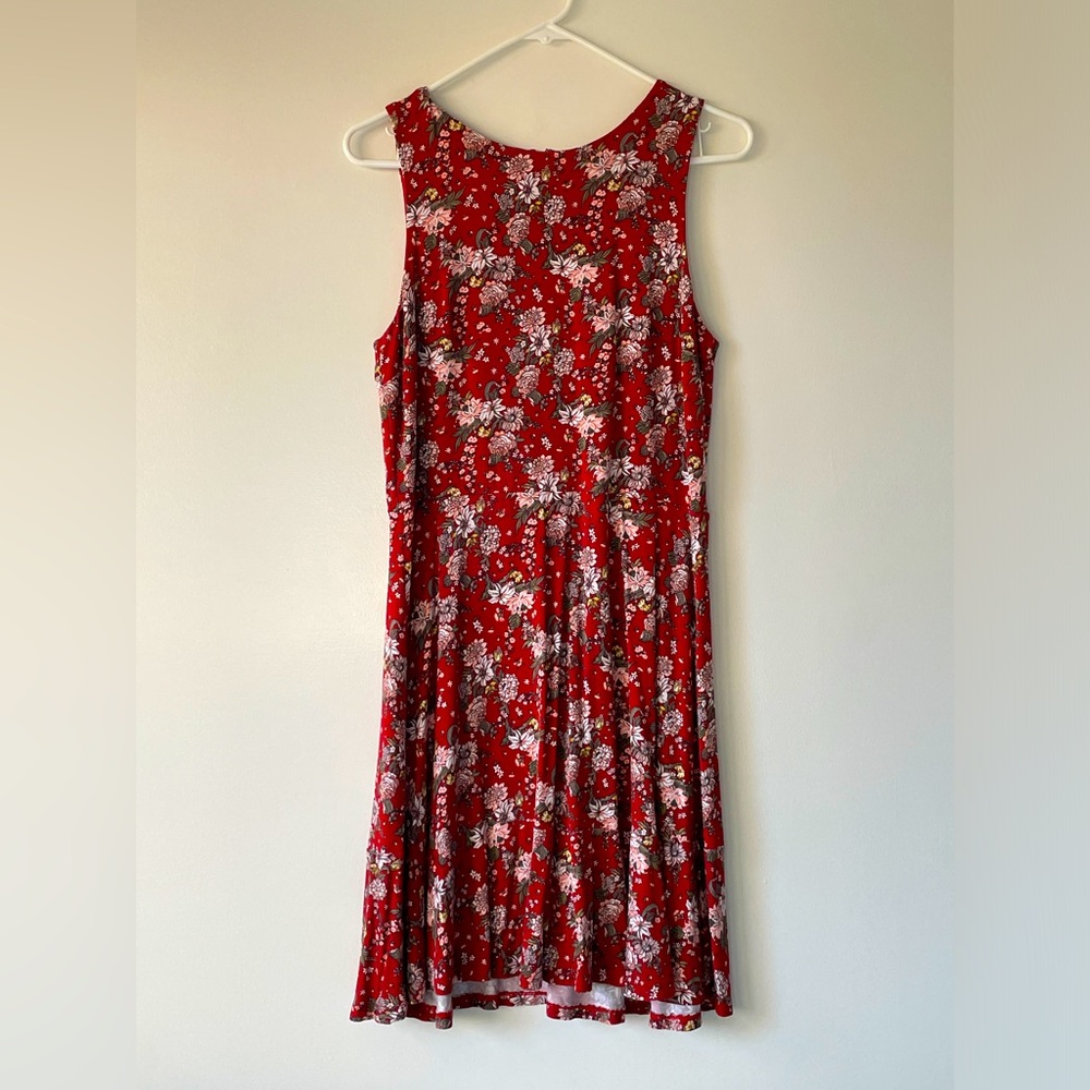 Ann Taylor LOFT | Red Floral Dress